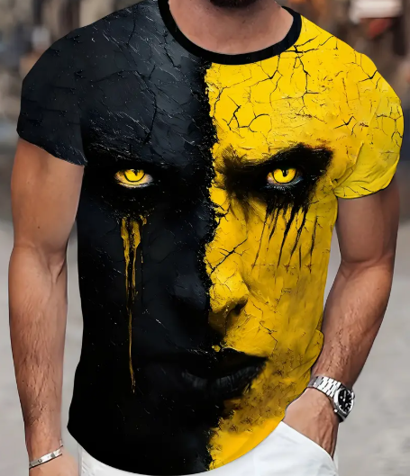 Playera Demonio, Poliester Algodón